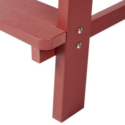 Wyld and Coco Garden Bar Chair, Red Weather-Resistant Faux-Wood, Ergonomic Outdoor Bar Seating 700-750 mm Compatible - thumbnail 6