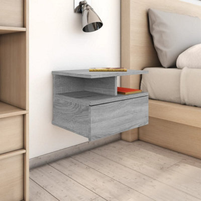 Berkfield Floating Nightstand Grey Sonoma 40X31X27 Cm Engineered Wood - image 1
