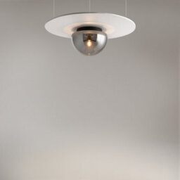 Luminosa Lighting Luminosa Glassy Modern Globe Ceiling Light Black 1Xe27 Smoky Shade - thumbnail 2