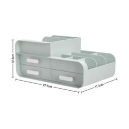 Multifunctional Plastic Desk Organizer With Drawers Green - thumbnail 2