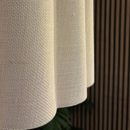 CGC Interiors Cgc Maria Scalloped Cream Linen Drum Lampshade Large 48Cm - thumbnail 4