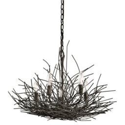 Luminosa Lighting Elstead Organique 5 Light Pendant Chandelier Light Old Bronze, E14