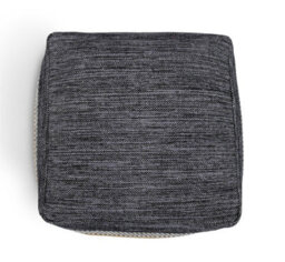 Littens Denim Stripes Handwoven Chunky Cotton Square Pouffe Seat Bean Bag Footstool 50Cm X 50Cm X 35Cm - thumbnail 5