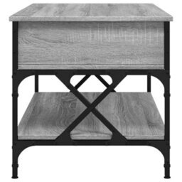 Berkfield Coffee Table Grey Sonoma 100X50X50 Cm Engineered Wood And Metal - thumbnail 6