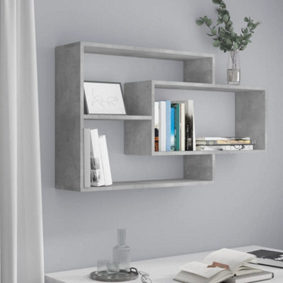 Berkfield Wall Shelf Concrete Grey 104X20X58.5 Cm Engineered Wood - image 1