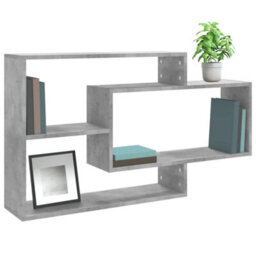 Berkfield Wall Shelf Concrete Grey 104X20X58.5 Cm Engineered Wood - thumbnail 3