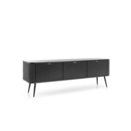 Arte Sophisticated Zova Tv Cabinet H560mm W1680mm D390mm In Midnight Black - Sleek Entertainment Hub - thumbnail 1