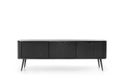 Arte Sophisticated Zova Tv Cabinet H560mm W1680mm D390mm In Midnight Black - Sleek Entertainment Hub - thumbnail 2