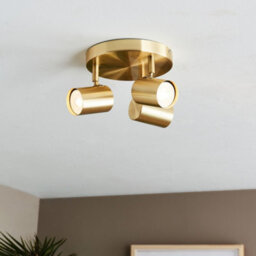 Pagazzi Lighting Hereford 3 Light Satin Gold Ceiling Spotlight