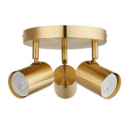 Pagazzi Lighting Hereford 3 Light Satin Gold Ceiling Spotlight - thumbnail 7