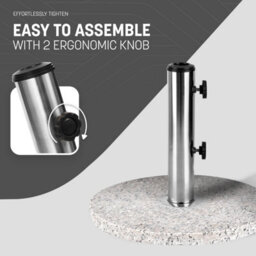 Keplin Parasol Base Stand 9Kg  Heavy Duty Granite Patio Umbrella Holder For Garden, Outdoor Furniture, Canopy, Gazebo - thumbnail 5