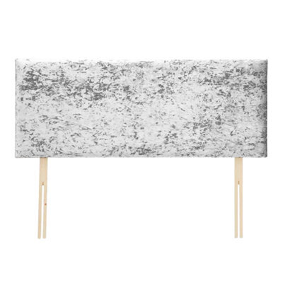 "Urban Textures Luxury 26"" High Crushed Velvet Fabric Upholstered Bed Headboard - Grey" - image 1