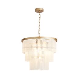 Inlight Kuip Satin Gold Brass Effect Led Pendant Ceiling Light, (Dia)400mm - thumbnail 5