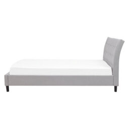 Beliani Bed Fabric Saverne 160 X 200 Cm (Eu King Size) Light Grey - thumbnail 5