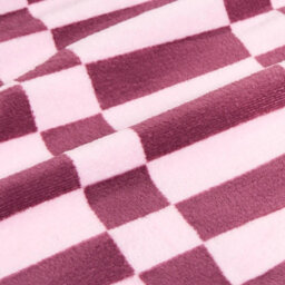 Ohs Checkerboard Flannel Fleece Throw Blanket Soft Bedspread, Burgundy/pink - 125 X 150 Cm - thumbnail 5