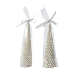 Set Of 2 Metallic Christmas Tree Candles - thumbnail 2