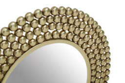 Orsina Templar Gold Finish Beaded Wall Mirror - thumbnail 3