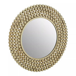 Orsina Templar Gold Finish Beaded Wall Mirror - thumbnail 2