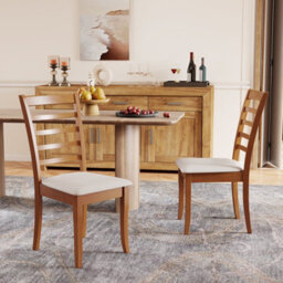Costway Set Of 2 Wooden Dining Chair High Back Kitchen Side Chair W/ Rubber Wood Legs - thumbnail 5