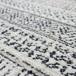 Loomed Grey Cream Moroccan Berber Aztec Tribal Runner Rug 60X240Cm - thumbnail 4