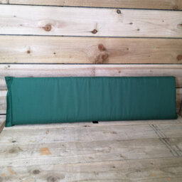 Samuel Alexander Hand Made 3 Seater Chunky Rustic Wooden Garden Bench & Waterproof Green Cushions - Flat Packed - thumbnail 3