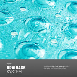 Keplin Non-Slip Rubber 54X54Cm Shower Mat, 200 Suction Cups, Bpa, Latex Free, Machine Washable, Blue - thumbnail 4