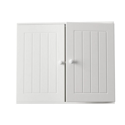 Wooden Bathroom Wall Cabinet Shelf Furniture Cupboard Bedroom Storage Unit 50Cm - image 1