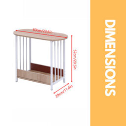Pirlo Plush 2 Tier Narrow Side End Table Oak - thumbnail 7