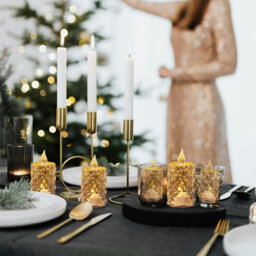 Amorly 12 Pack Battery Operated Flameless Led Tea Light Candles, Fake Electric Tealight For Wedding Table,christmas Decorations,8Cm - thumbnail 6
