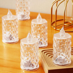Amorly 12 Pack Battery Operated Flameless Led Tea Light Candles, Fake Electric Tealight For Wedding Table,christmas Decorations,8Cm - thumbnail 2