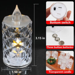 Amorly 12 Pack Battery Operated Flameless Led Tea Light Candles, Fake Electric Tealight For Wedding Table,christmas Decorations,8Cm - thumbnail 8