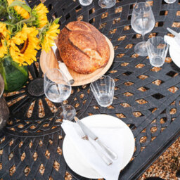 Lazy Susan Catherine Antique Bronze 6 Seater Metal Garden Furniture Set - thumbnail 5