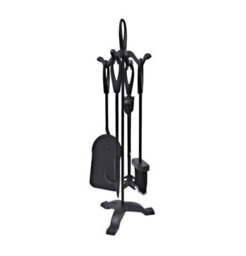 JVL Cotswold Fireside Companion Set Shovel Brush Poker Tongs 4 Piece Fire Accessory - thumbnail 3