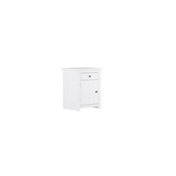 Wyld Haus Tralee Panelled White-Washed Pine Bedside Table 655 X 530 X 390 mm (H X W X D) - thumbnail 3