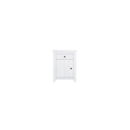 Wyld Haus Tralee Panelled White-Washed Pine Bedside Table 655 X 530 X 390 mm (H X W X D) - thumbnail 2