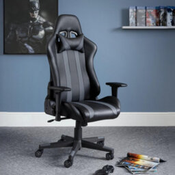 Oakham Pro Titan Gaming Chair In Black And Grey - thumbnail 2