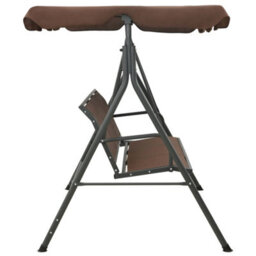 Walplus Garden Swing Bench With Canopy Coffee - thumbnail 3