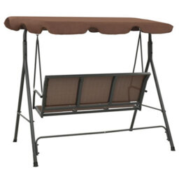 Walplus Garden Swing Bench With Canopy Coffee - thumbnail 4