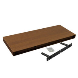 Harbour Housewares 60Cm Floating Wall Shelf - Walnut - Photo Gallery Bookshelf Wall Shelves For Storage & Display - thumbnail 7