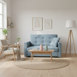 Viva Lux Ii Armchair With Sleeping Function And Storage Box Chipboard Frame Foam Springs 133X98X85Cm Blue - thumbnail 2
