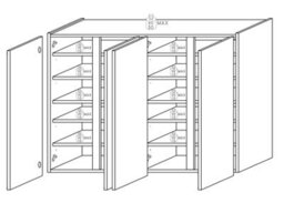 FurniComp LTD Furnicomp Chelsea 4 Door White Gloss And Cadiz Oak Large 50 Pair Shoe Cabinet - thumbnail 6