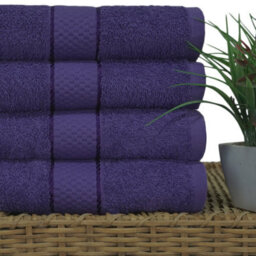 Casabella Towels Luxury 4 Pack Bath Sheets 100% Cotton Super Soft Quick Dry Highly Absorbent Bathroom Towels Purple - thumbnail 4