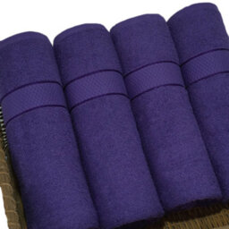 Casabella Towels Luxury 4 Pack Bath Sheets 100% Cotton Super Soft Quick Dry Highly Absorbent Bathroom Towels Purple - thumbnail 3