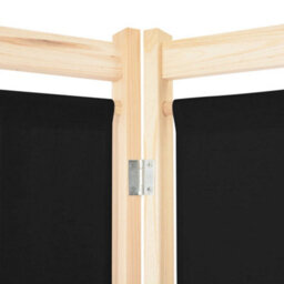 Vidaxl 3-Panel Room Divider Black 120X170X4 Cm Fabric Room Dividers - thumbnail 5