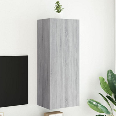 Berkfield Tv Wall Cabinet Grey Sonoma 40.5X30X102 Cm Engineered Wood - image 1