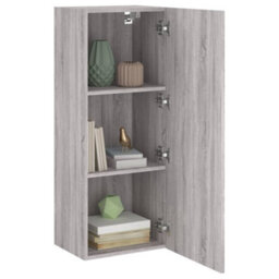 Berkfield Tv Wall Cabinet Grey Sonoma 40.5X30X102 Cm Engineered Wood - thumbnail 5