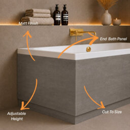 Plum&clay Nebula Concrete Effect End Bath Panel Adjustable Height (W)800mm - thumbnail 4