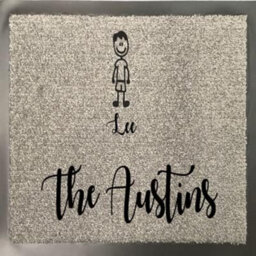 One of a Kind Design UK One Of Kind Uk Grey Personalised Doormat Nylon, Stick Figure With Family Name, Anti-Slip Rubber, 8mm Pile, Machine Washable, Uniqu - thumbnail 1