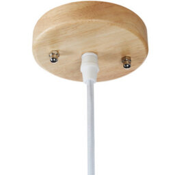 Wyld and Coco Poplar Wood Pendant Lamp - Adjustable Shade, Warm Natural Light, 40Cm X 142Cm Drop - thumbnail 8