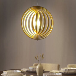 Wyld and Coco Poplar Wood Pendant Lamp - Adjustable Shade, Warm Natural Light, 40Cm X 142Cm Drop - thumbnail 2